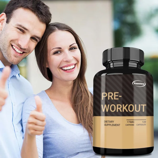 Pre-Workout Supplement - with Citrulline - Replenish Energy, Build Muscle, Improve Athletic Performance - 120 Capsules - Image 6