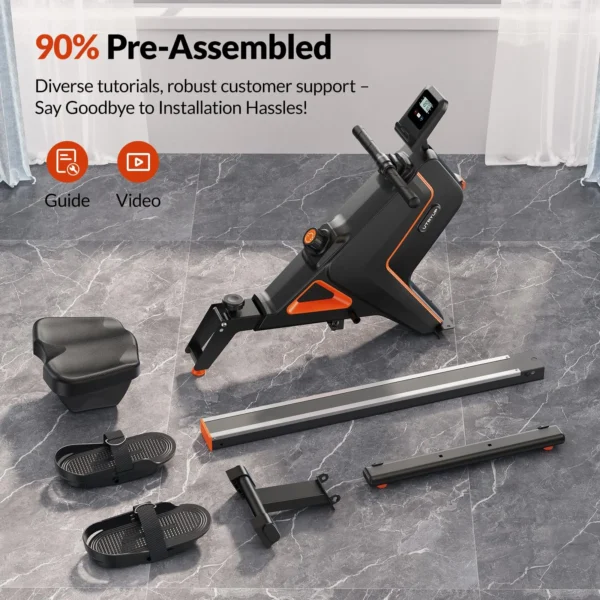 UTRYUP Magnetic Rowing Machines R05 Water Rower R10 16 Levels Quiet Resistance Foldable Compact Rowing Machine Home Gym Fitness - Image 5