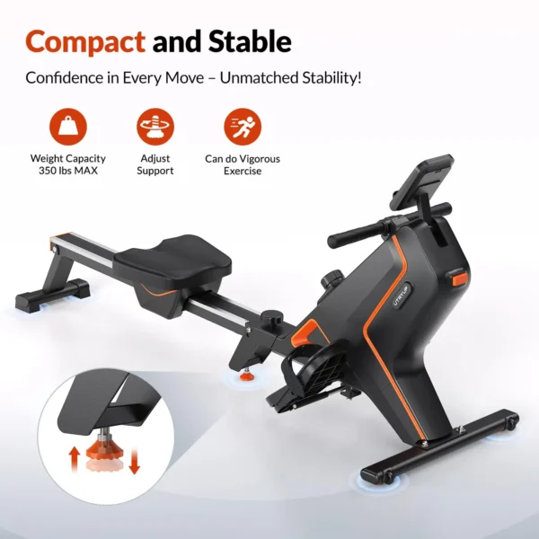 UTRYUP Magnetic Rowing Machines R05 Water Rower R10 16 Levels Quiet Resistance Foldable Compact Rowing Machine Home Gym Fitness - Image 2