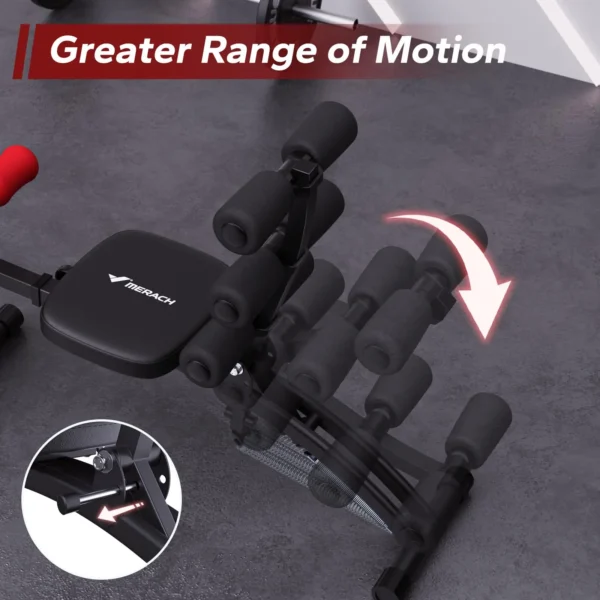 MERACH Ab Machine Multi-Functional Adjustable Ab Trainer Workout Bench for Home Gym Sit Up Machine for Abdominal Exercise Chair - Image 5