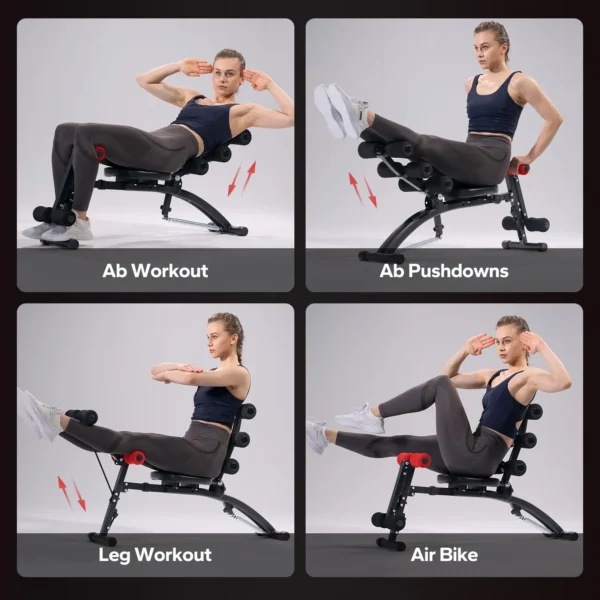 MERACH Ab Machine Multi-Functional Adjustable Ab Trainer Workout Bench for Home Gym Sit Up Machine for Abdominal Exercise Chair - Image 6