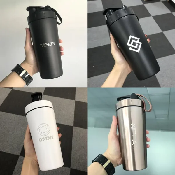 28OZ Whey Protein Powder Sports Shaker Bottle For Water Bottle Gym Nutrition Blender Cup Stainless Steel Extreme Sport Space Cup - Image 2