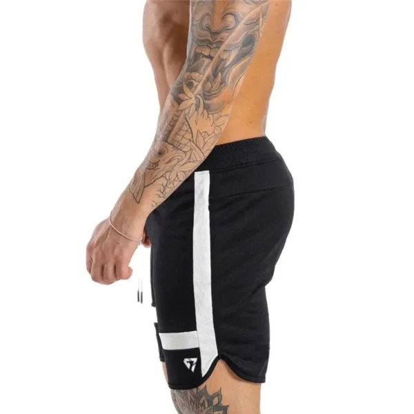 GITF Men Shorts Sport Training Shorts Men Running Shorts Mans Gym Fitness Joggers Sweatpants Jumper's basketball Shorts Black - Image 3