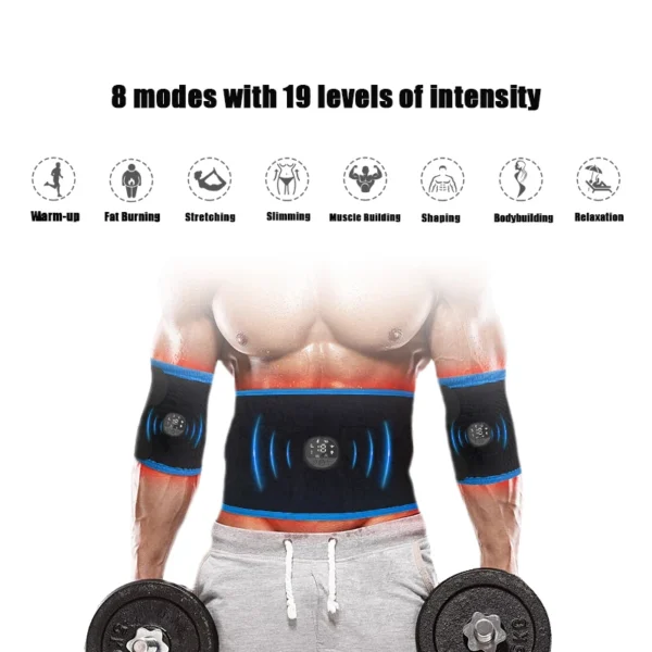 EMS Muscle Stimulator Abdominal Toning Belt Fitness Training Gear Waist Ab Trainer Workout Equipment Body Slimming For Mem Women - Image 2