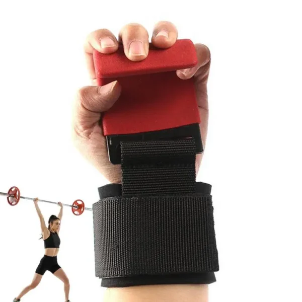 Grip Hook Grips Padded With Wrist Wraps Hand-Bar Powerlifting Gloves Heavy Duty Pull-ups Hooks Gym Training Straps - Image 4