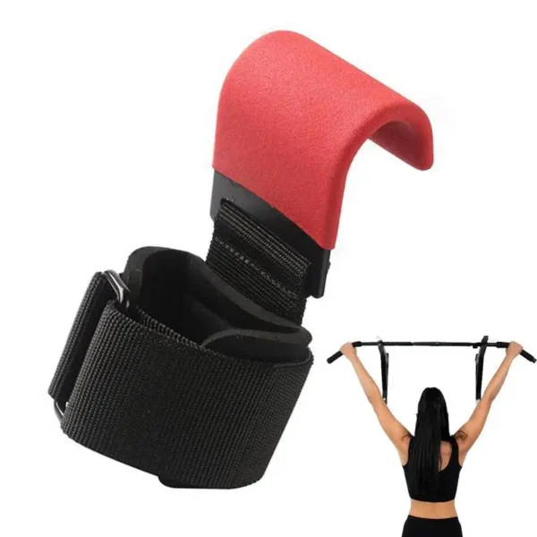 Grip Hook Grips Padded With Wrist Wraps Hand-Bar Powerlifting Gloves Heavy Duty Pull-ups Hooks Gym Training Straps - Image 3