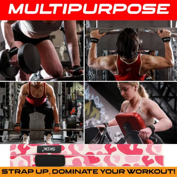 Weightlifting Straps Dropshipping 1 Pair Lifting Wrist Anti-Slip Silicone Strength Training Strap Hand Grips Wrist Support - Image 4