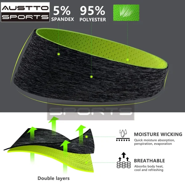 Austto Sports Headband Slim Workout Cooling Sweatband for Men Women Running Sycling Outdoor Sport - Image 4