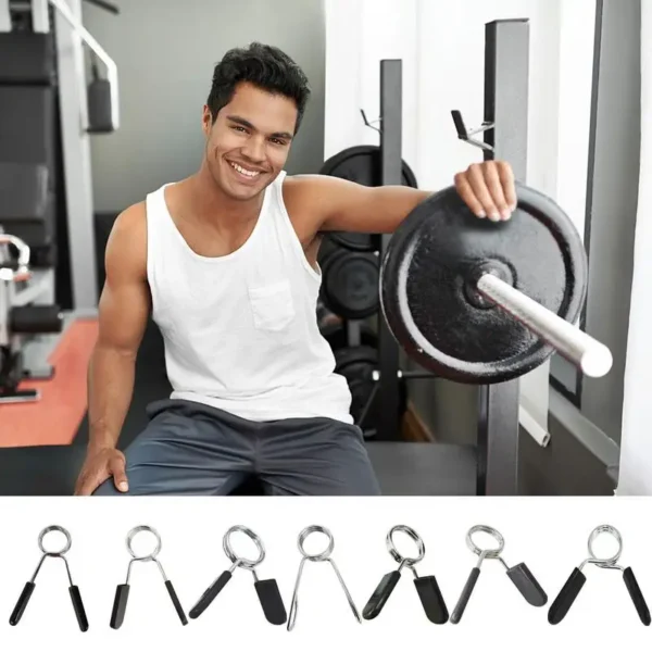 24/25/28/30/50mm Barbell Clamp Spring Collar Clips Gym Weight Dumbbell Lock Barbell Lock Fitness Gym Weight Lifting Accessories - Image 6