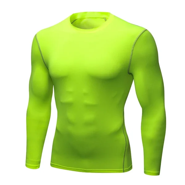 1pcs Men's Long-sleeved Thermal Underwear Male Thin Tight Fitting Fast Dry Elastic Fitness Tops Man Autumn Winter Sprots Wear - Image 6