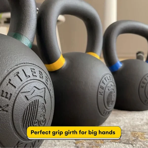 Powder Coated Kettlebell Weights - 26-88 lb Strength Training Kettlebells for Men and Women - Hand Weights Workout Gym Equipment - Image 4