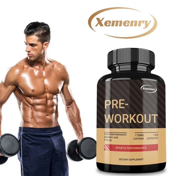 Pre-Workout Supplement - Improve Muscle Strength, Boost Energy Levels and Focus, Enhance Athletic Performance and Stay Active