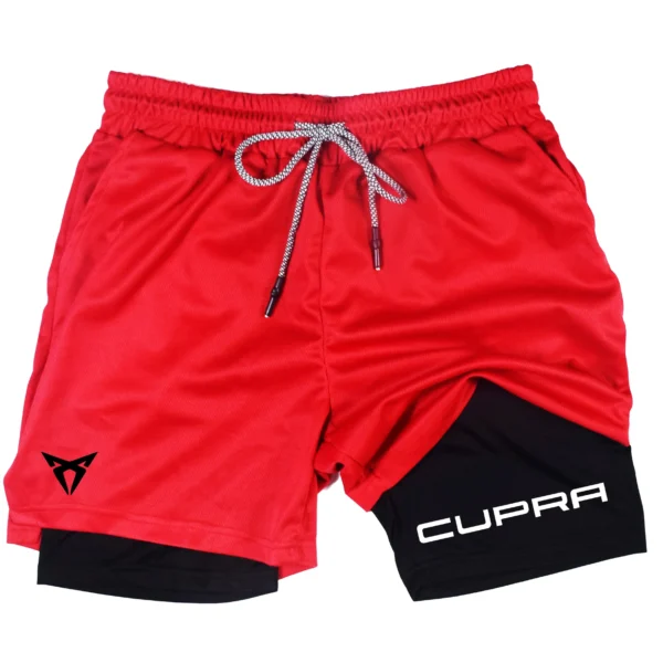 Men's Two-in-one Sports Shorts Breathable Casual Quick-dry Double-layer Workout Shorts Summer Running Sportswear Fitness Apparel - Image 3