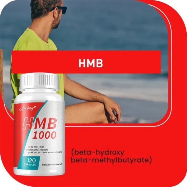 HMB Male Energy Booster - for Increased Muscle Mass and Athletic Strength, Energy Supplement, Endurance, Non-GMO - Image 5