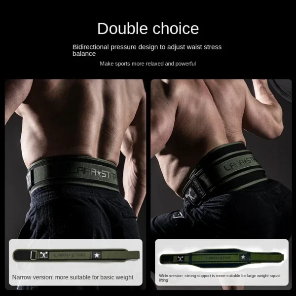 Weightlifting Fitness Belt Heavy Equipment Training High Intensity Squat Deadlift Gym Nylon Waist Support Thickening For Back - Image 3