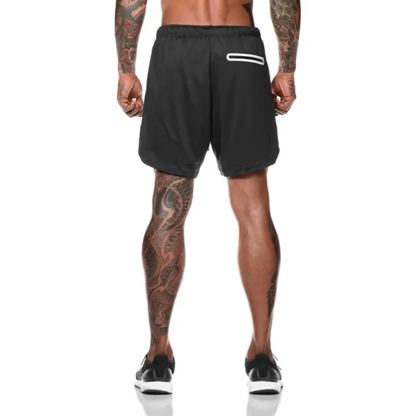 Men Sport Shorts mesh breathable Double-deck Running Shorts 2 In 1 Beach Bottoms Summer Fitness Training Jogging Short Pants Men - Image 6
