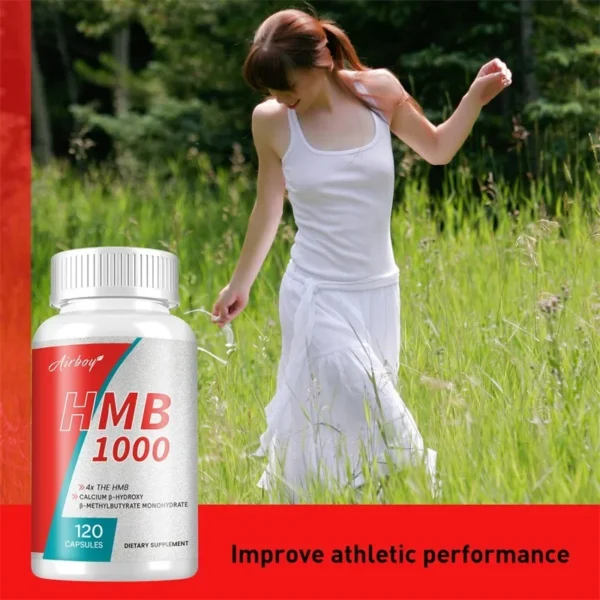 HMB Male Energy Booster - for Increased Muscle Mass and Athletic Strength, Energy Supplement, Endurance, Non-GMO - Image 6