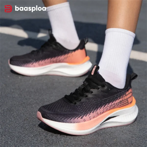 Baasploa Women Professional Running Shoes Outdoor Carbon Plate Non Slip Sports Shoes Female Casual Breathable Jogging Sneakers - Image 2