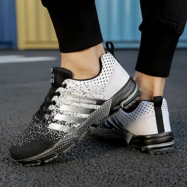 Men's Explosive Street Eye Catching Design Board Shoes with Unique Color Matching Breathable Comfortable Anti Slip Walking Shoes - Image 3