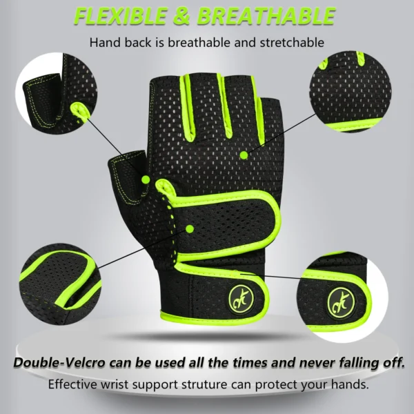 Gym Gloves for Men Women Weight Lifting Fitness Gloves Bodybuilding Training Workout Sport Exercise Gloves Spinning Bike Cycling - Image 4