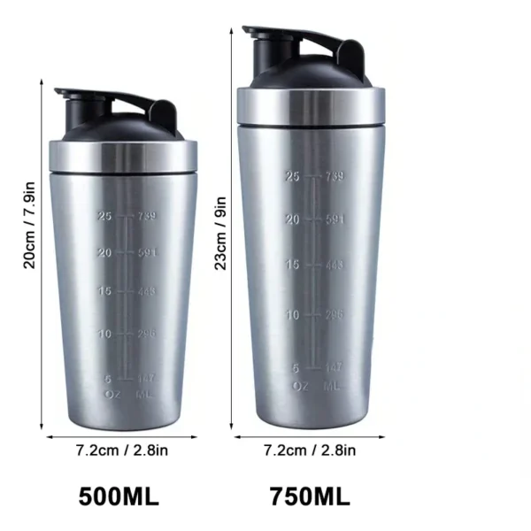 Stainless Steel Protein Shaker Cup Portable Fitness Sports Mug Nutrition Shakers Cup Water Bottles Water Cup Portable Shakers - Image 4