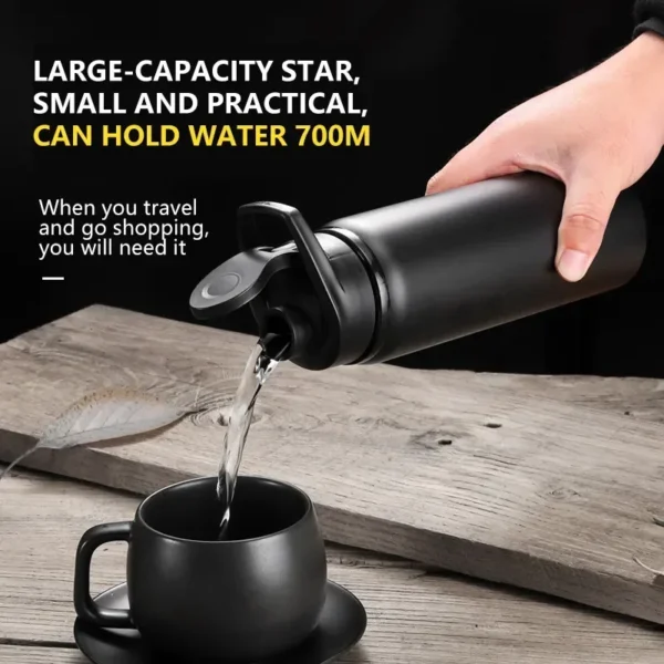 Portable Water Bottle Outdoor Sports Travel Cup Metal Drinking Bottle for Cycling Hiking Gym Leakproof Reusable Water Container - Image 3