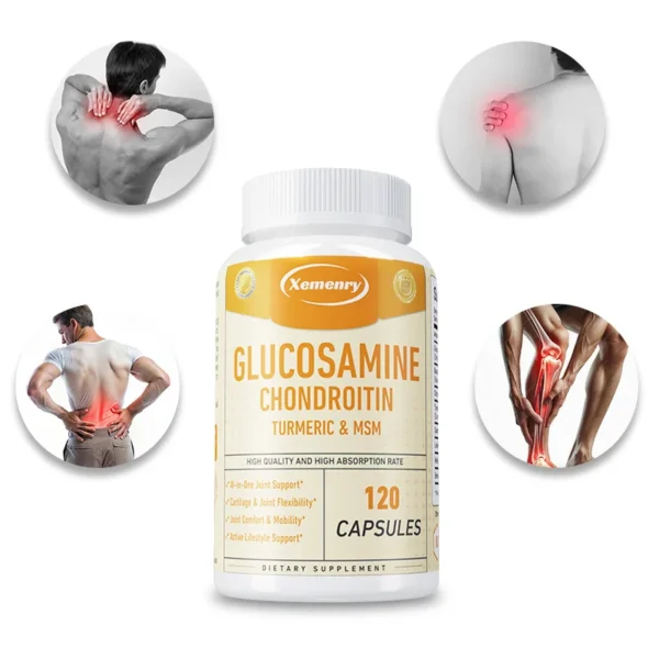 Glucosamine Chondroitin MSM Turmeric - for Joint & Bone Health Nutrition Supplement, Relieves Joint Pain, Promote Joint Mobility - Image 3