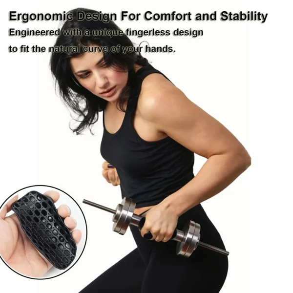 Anti-Slip Fingerless Workout Gym Gloves Gym Weightlifting Grips for Weight Lifting Pull-Ups for Gym Training and Exercise Grips - Image 6