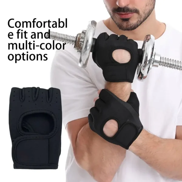 Women Men Fitness Gym Gloves Weightlifting Gloves Half Finger Breathable Non-slip Gel Pad Bodybuilding Training Dumbbells Gloves - Image 6