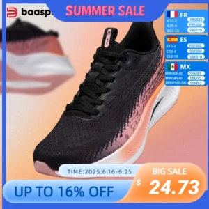 Baasploa Women Professional Running Shoes Outdoor Carbon Plate Non Slip Sports Shoes Female Casual Breathable Jogging Sneakers
