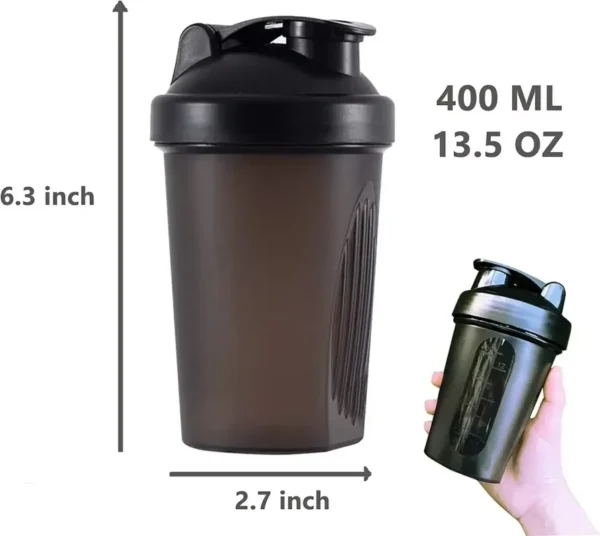Sports Shaker Bottles Water Cups Whey Protein Powder Mixer Bottle Leak Proof Fitness Gym Shaker Outdoor Portable Drink Cup 400ML - Image 5
