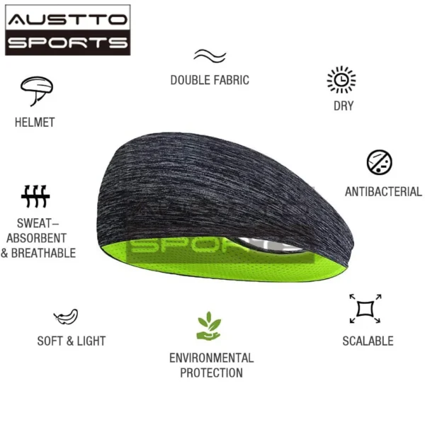 Austto Sports Headband Slim Workout Cooling Sweatband for Men Women Running Sycling Outdoor Sport - Image 2