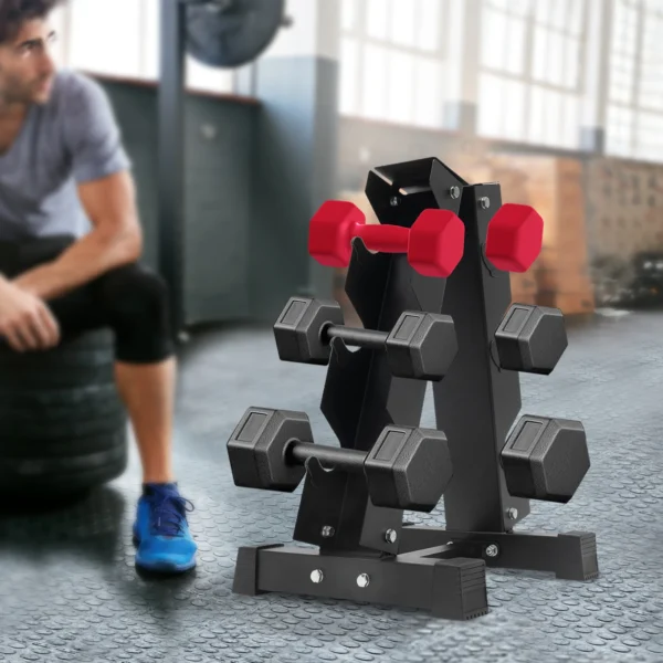 Dumbbell Rack Stand Only, Weight Rack for Dumbbells Compact A-Frame Home Gym Space Saver (176 Weight Capacity) - Image 3
