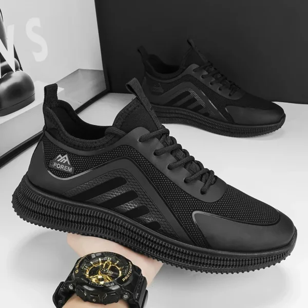 Men's Thin Flat Stain Resistant Lightweight Soft Sole Casual Comfortable Shoes Fashionable Streamlined Non-Slip Sneakers - Image 5