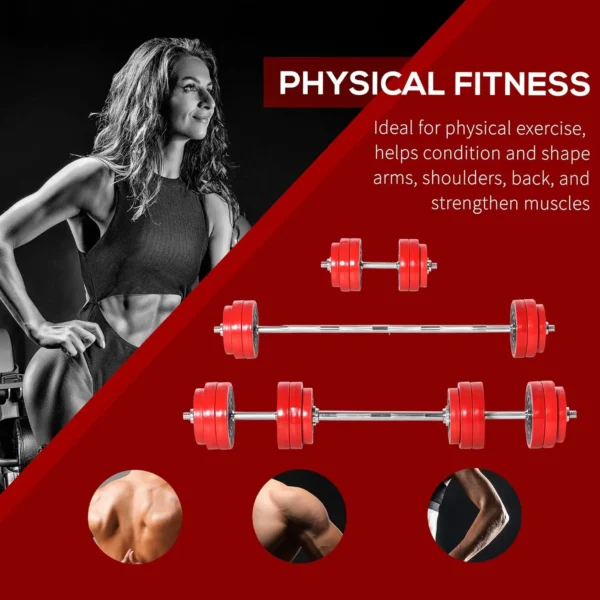 Adjustable Dumbbell Set, 66 lb Convertible to Barbell Weight Set for Home Gym Women and Men Weight Lifting Training - Image 6