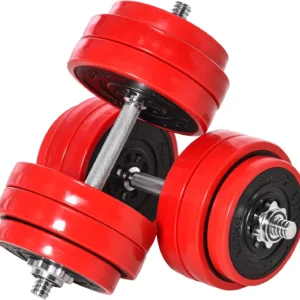 Adjustable Dumbbell Set, 66 lb Convertible to Barbell Weight Set for Home Gym Women and Men Weight Lifting Training
