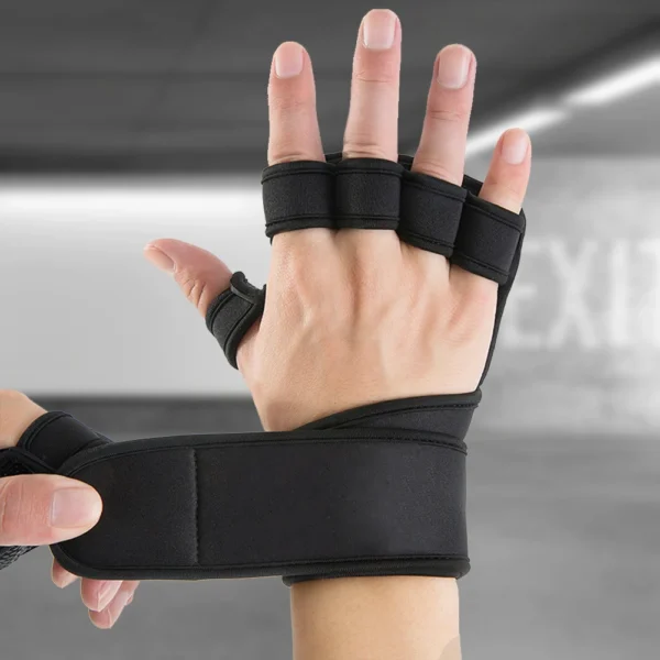 Weight Lifting Training Gloves with Wrist Support Workout Gloves Non Slip Neoprene Gym Gloves for Gymnastics Pull Ups - Image 3