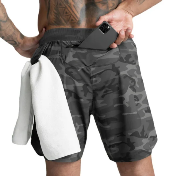 2024 New Men's Shorts Single-Layer Woven Quick Dry Solid Color Running Fitness Sports Casual American Fifth Pants Comfortable - Image 4