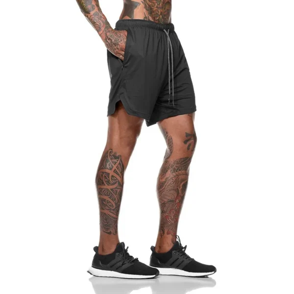 Men Sport Shorts mesh breathable Double-deck Running Shorts 2 In 1 Beach Bottoms Summer Fitness Training Jogging Short Pants Men - Image 5