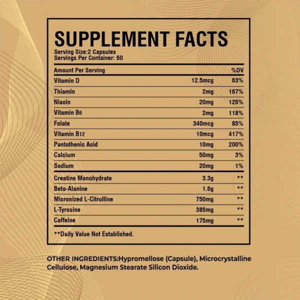 Pre-Workout Supplement - Improve Muscle Strength, Boost Energy Levels and Focus, Enhance Athletic Performance and Stay Active - Image 2