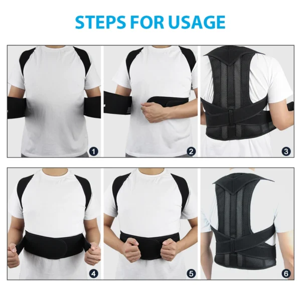 New Upper Back Posture Corrector Posture Clavicle Support Corrector Back Straight Shoulders Brace Strap Correctpor - Image 6