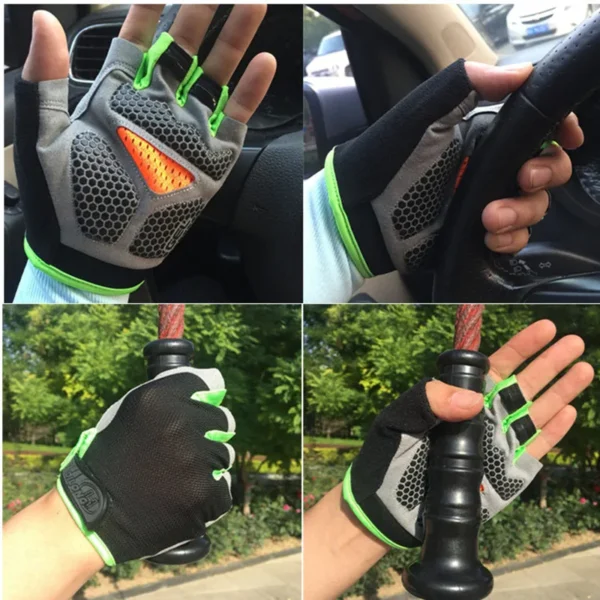 Half Finger Gel Cycling Gloves Men Women Breathable Anti-slip MTB Bike Bicycle Gloves Summer Gym Yoga Sport Training Hand Gloves - Image 5