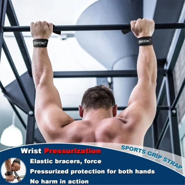 Weightlifting Straps Dropshipping 1 Pair Lifting Wrist Anti-Slip Silicone Strength Training Strap Hand Grips Wrist Support - Image 6
