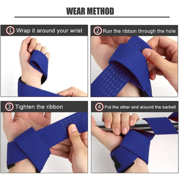 Weightlifting Straps Dropshipping 1 Pair Lifting Wrist Anti-Slip Silicone Strength Training Strap Hand Grips Wrist Support - Image 3