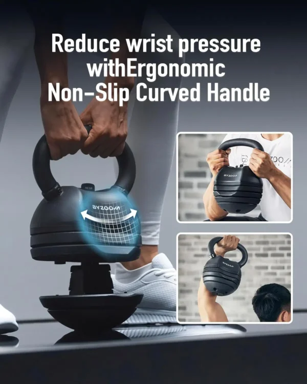 Adjustable Kettlebell 30lb Weight Training Fitness Exercise Full Body Workout 5 in 1 for Home Gym Beginners Woman - Image 4