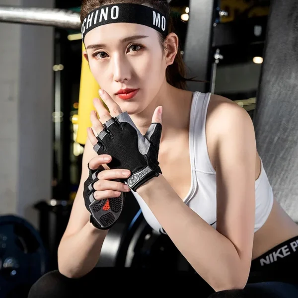 Breathable Half Finger Gym Dumbbells Gloves Men Women Bodybuilding Crossfit Exercise Sports Gloves for Cycling Bicycle Anti Slip - Image 3