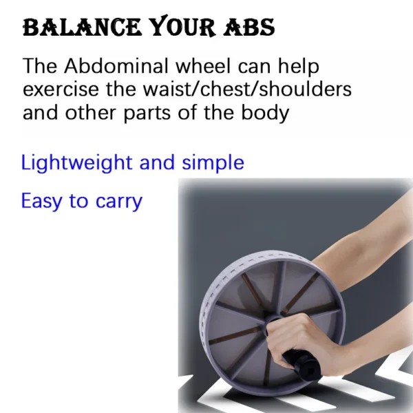 Abdominal Wheel Strong Load Bearing Non-slip Roller Strengthen Muscle Exercise Equipment Fitness Training Home Use Silent - Image 2