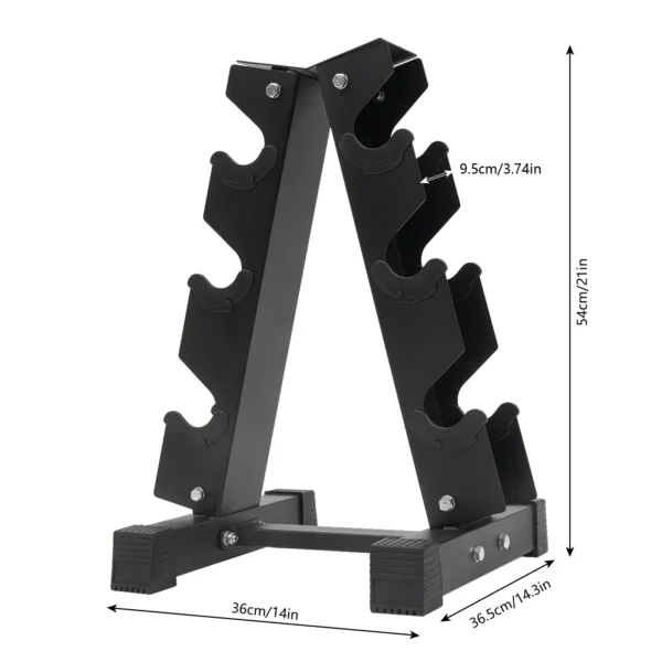 Dumbbell Rack Stand Only, Weight Rack for Dumbbells Compact A-Frame Home Gym Space Saver (176 Weight Capacity) - Image 5