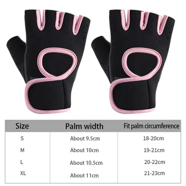 Women Men Fitness Gym Gloves Weightlifting Gloves Half Finger Breathable Non-slip Gel Pad Bodybuilding Training Dumbbells Gloves - Image 5