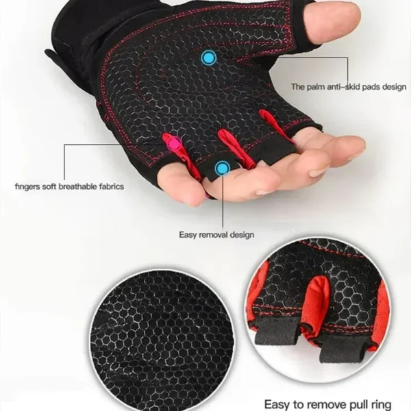 Outdoor Sport Gloves for Men Women Wrist Guard Fitness Gym Cycling Hiking Boxing Exercise Training Workout Long Wrist Fingerless - Image 4